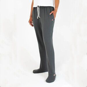Feejays Classic Gray Footed Sweatpants Sherpa Footie PJs Unisex Size XL